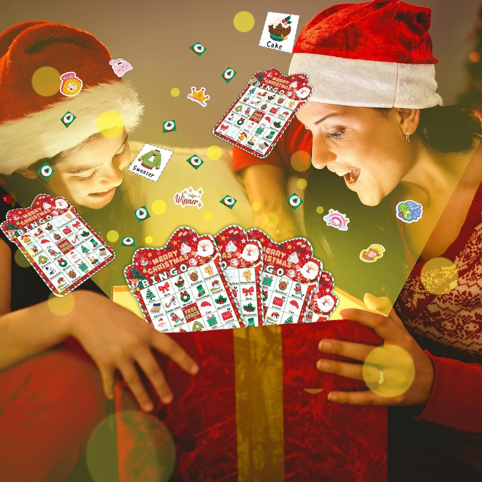 Party Games Bingo - Рождественские карты в виде бинго, детский