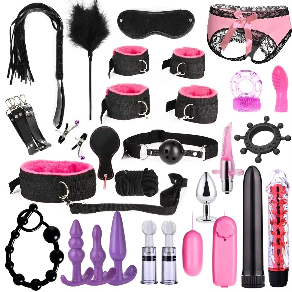 Party Games Couple - Кожаный BDSM-набор для пар: наручники, ремни